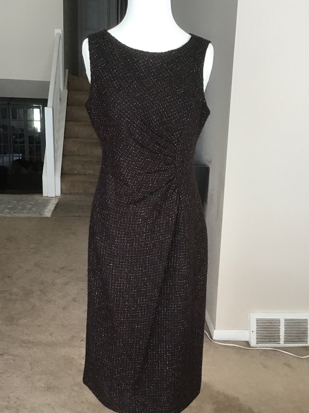 Jones New York Multicolored Sleeveless Sheath Maxi Dress